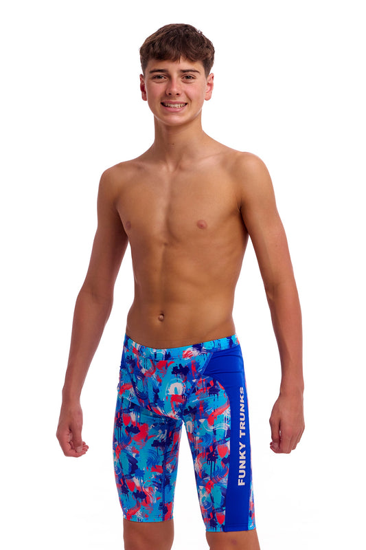 Funky Trunks Boys Training Jammers - Messy Messy Messy
