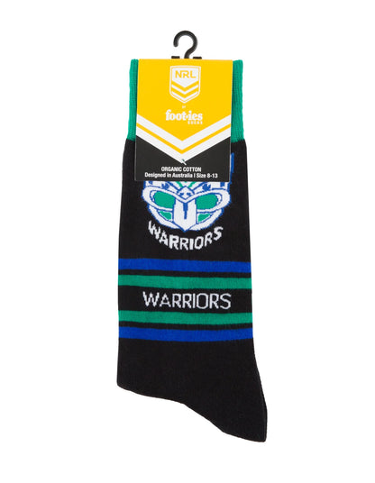 foot-ies socks NRL NZ Warriors Stripe Organic Cotton Socks