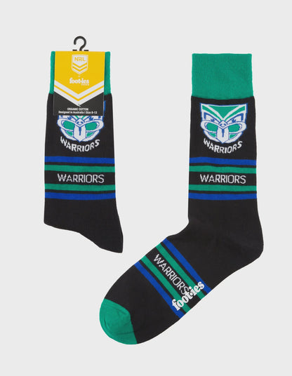 foot-ies socks NRL NZ Warriors Stripe Organic Cotton Socks