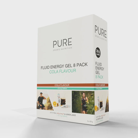 PURE Fluid Energy Gel - Cola + Caffeine - 8 Pack