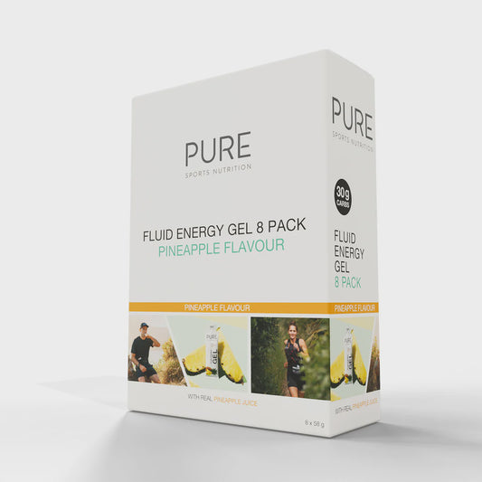 PURE Fluid Energy Gel - Pineapple - 8 Pack