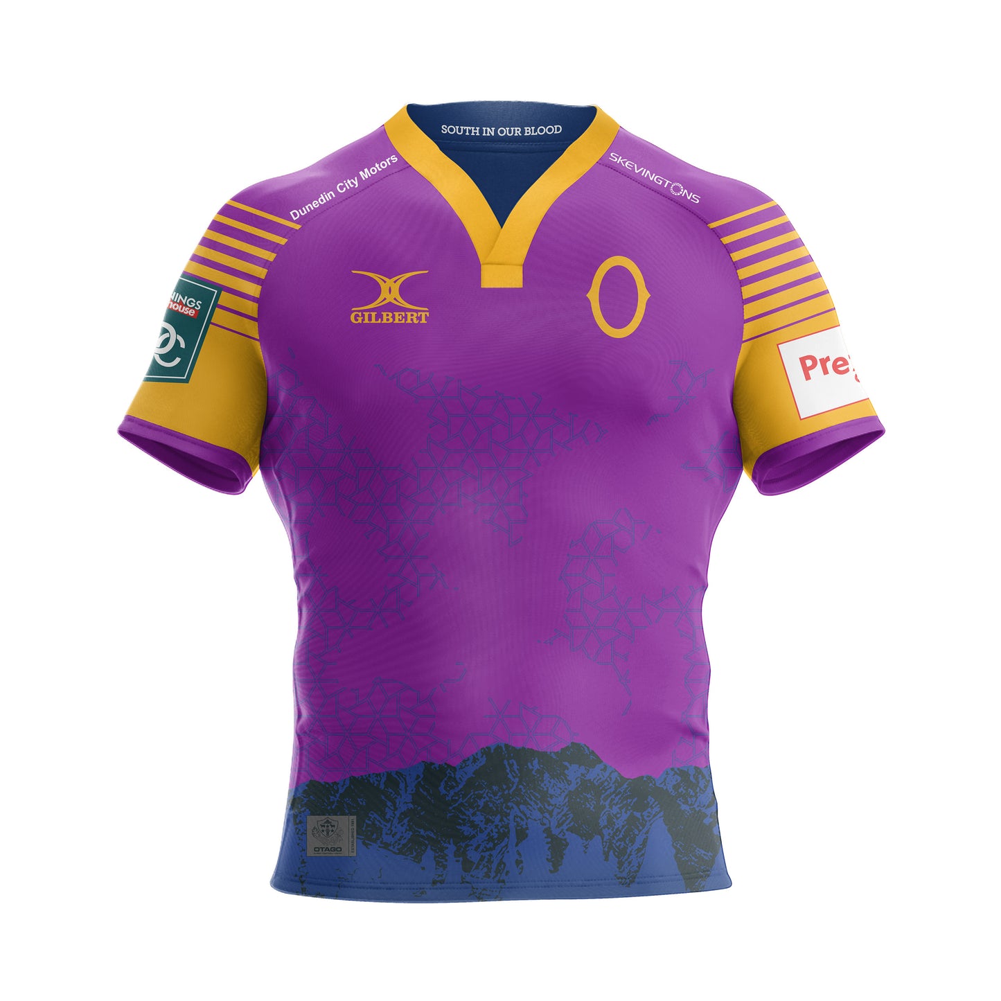 Gilbert Otago Rugby 25 Kids Replica Reversible Training Jersey