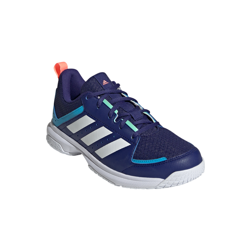 Adidas Womens Ligra 7 Indoor Shoes - Blue/White