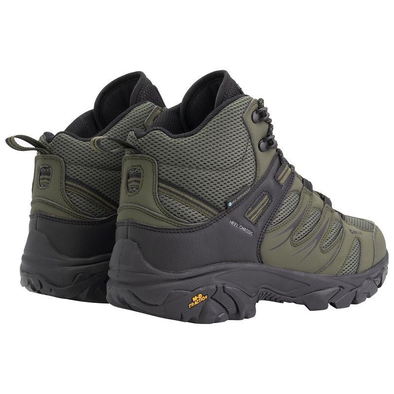 Hi-Tec Mens Tarantula Mid WP Tramping Boot - Black/Olive/Night