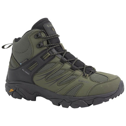 Hi-Tec Mens Tarantula Mid WP Tramping Boot - Black/Olive/Night