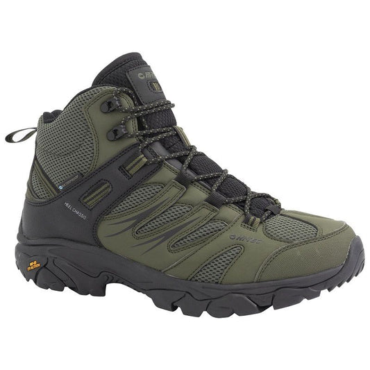 Hi-Tec Mens Tarantula Mid WP Tramping Boot - Black/Olive/Night
