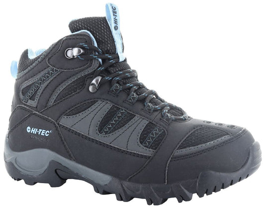 Hi-Tec Womens Bryce II WP Tramping Boot - Black/Charcoal/Forget Me Not