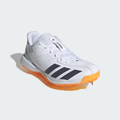 Adidas Howzat Spike Cricket Shoe - White/Onyx/Tangerine