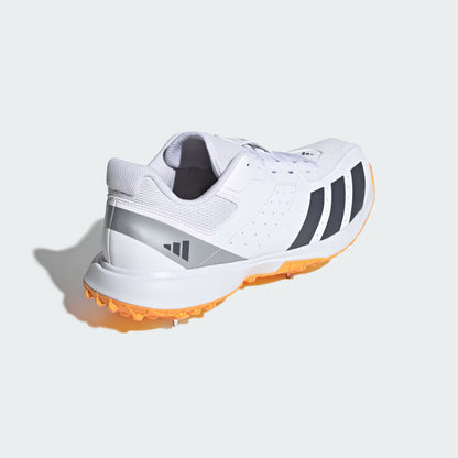Adidas Howzat Spike Cricket Shoe - White/Onyx/Tangerine