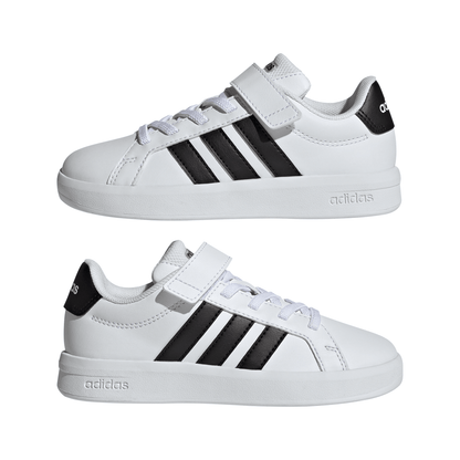 Adidas Kids Grand Court 3.0 Shoes - White/Black/White
