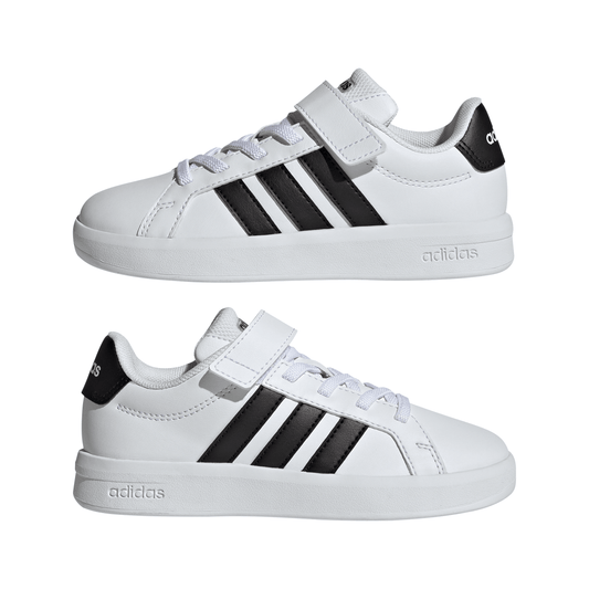 Adidas Kids Grand Court 3.0 Shoes - White/Black/White