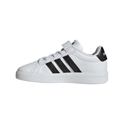Adidas Kids Grand Court 3.0 Shoes - White/Black/White