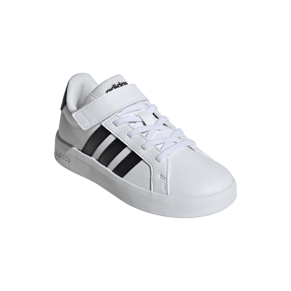 Adidas Kids Grand Court 3.0 Shoes - White/Black/White