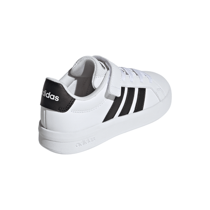 Adidas Kids Grand Court 3.0 Shoes - White/Black/White
