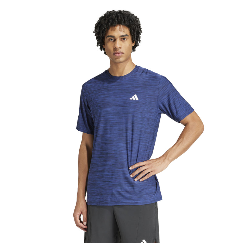 Adidas Mens Training Essentials Stretch Training T-Shirt - Dark Blue/Black/White