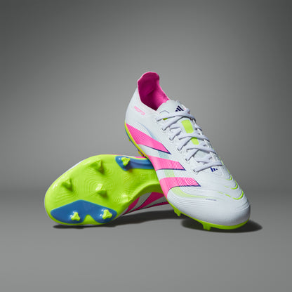 Adidas Predator League Firm/Multi-Ground Boots - White/Pink/Lemon