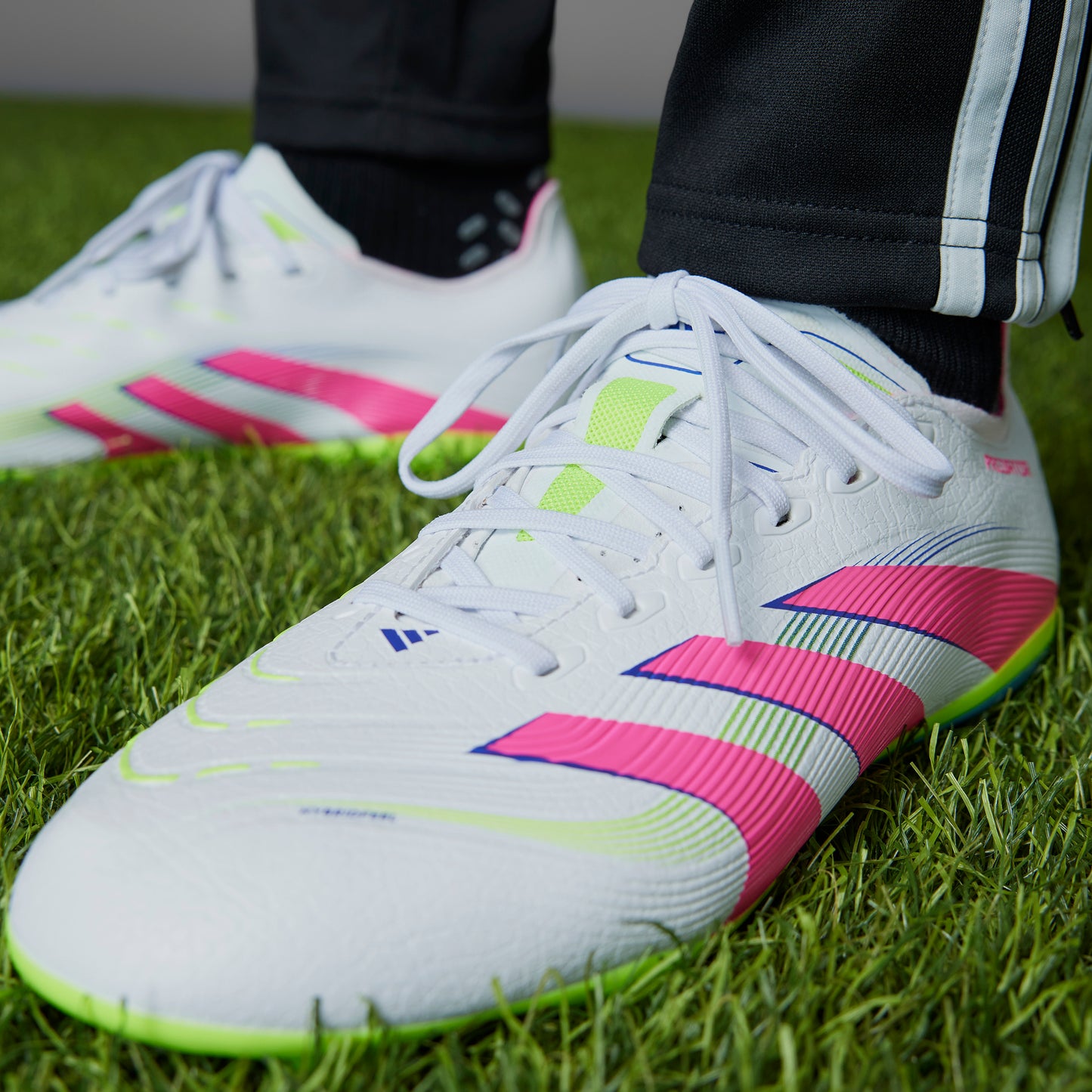 Adidas Predator League Firm/Multi-Ground Boots - White/Pink/Lemon