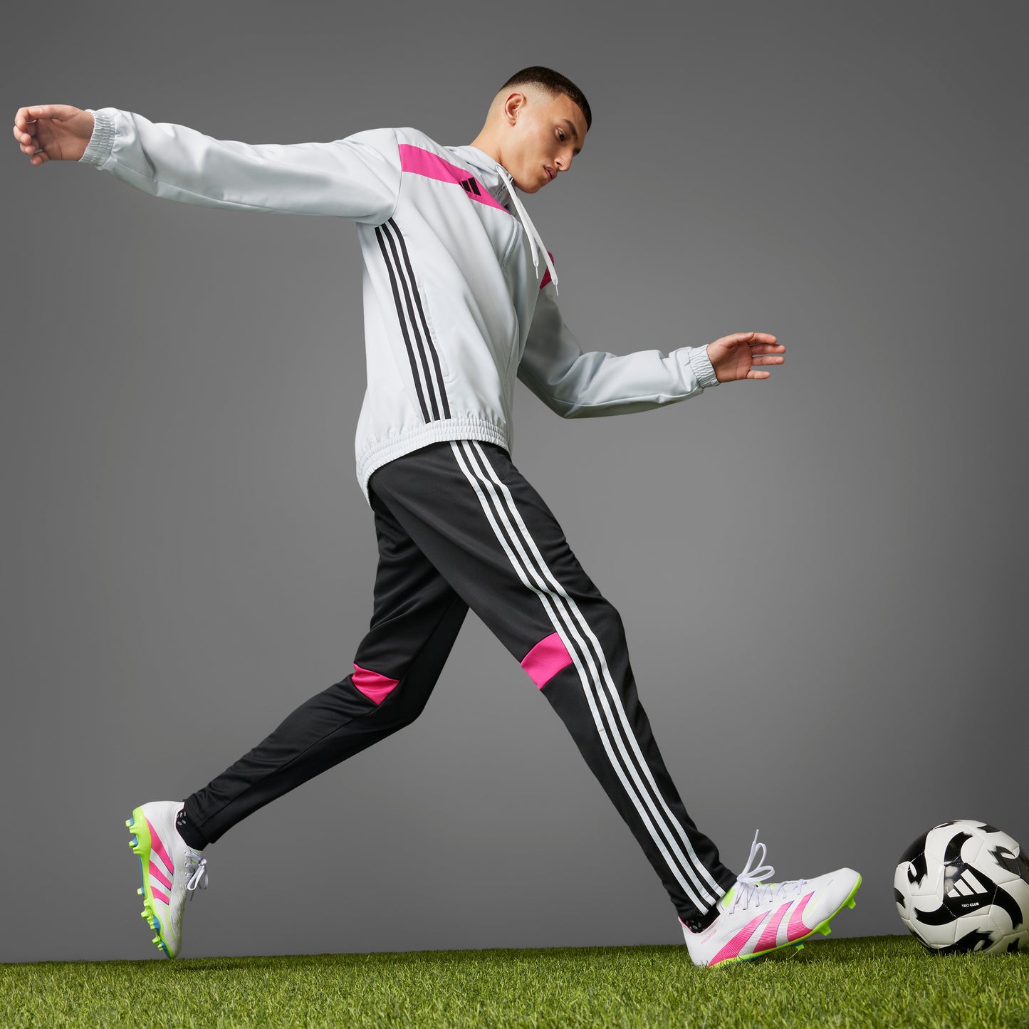 Adidas Predator League Firm/Multi-Ground Boots - White/Pink/Lemon