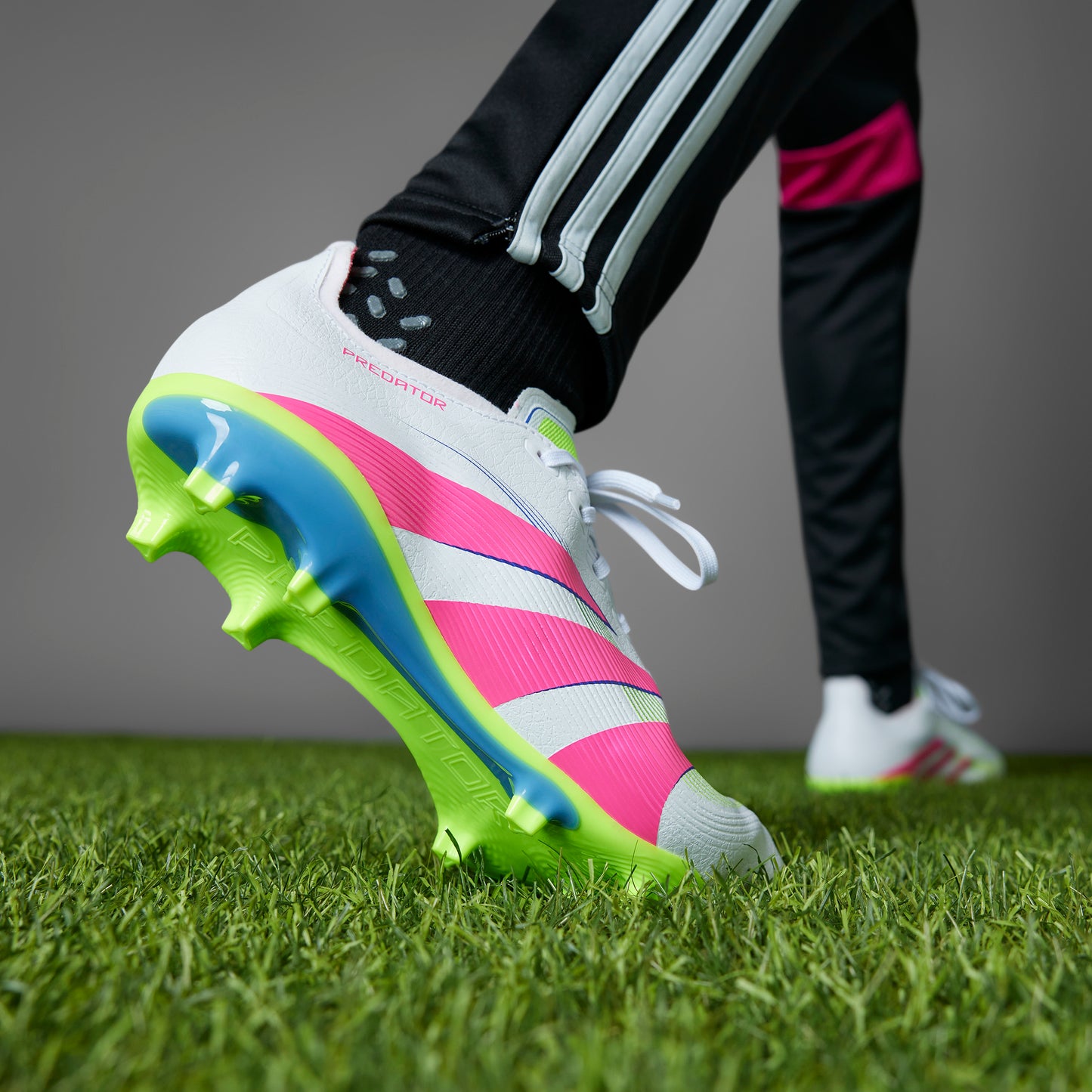 Adidas Predator League Firm/Multi-Ground Boots - White/Pink/Lemon