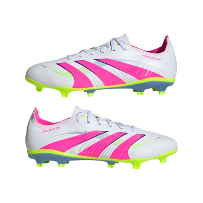 Adidas Predator League Firm/Multi-Ground Boots - White/Pink/Lemon