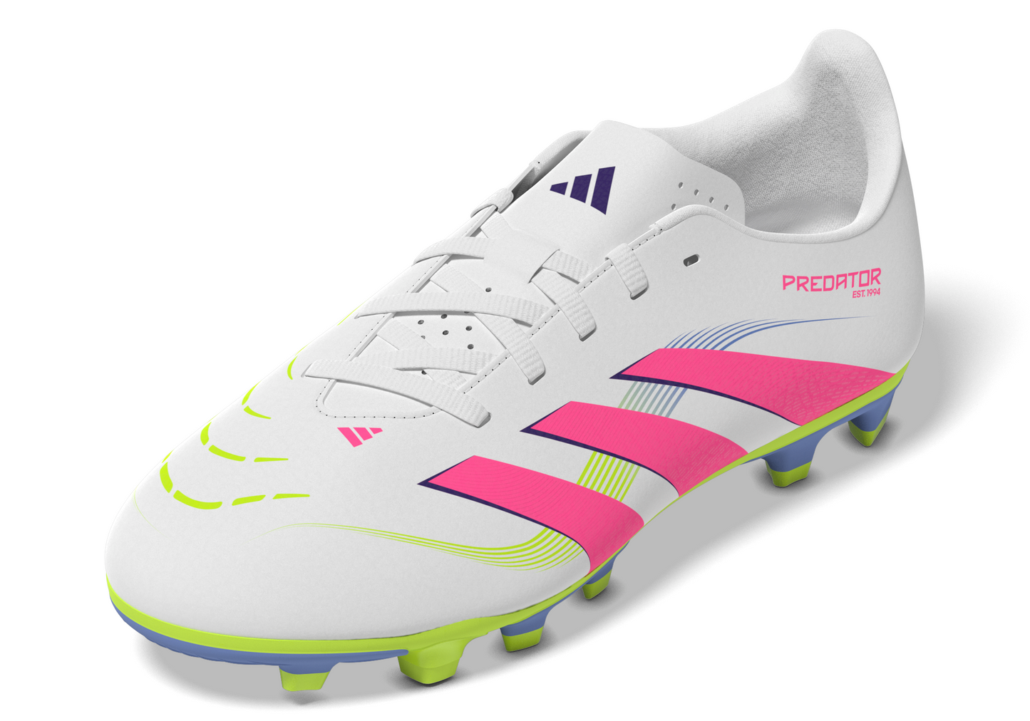 Adidas Predator Club Firm/Multi-Ground Boots Kids - White/Pink/Lemon