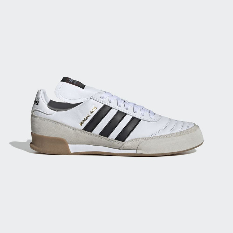 Adidas Mens Mundial Goal Indoor Shoe - White/Black/Silver