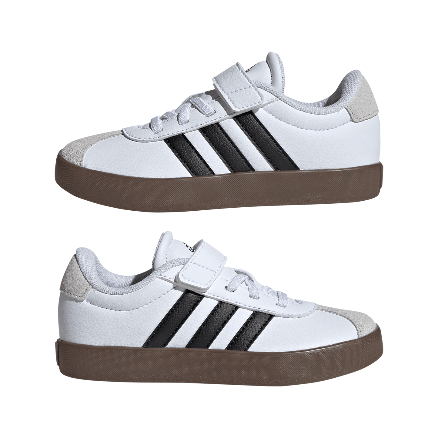 Adidas VL Court 3.0 Skateboarding Shoes Kids - White/Black/Grey