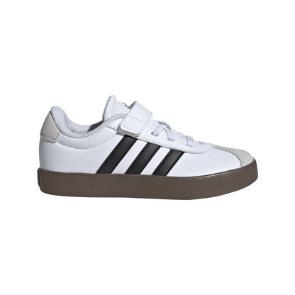 Adidas VL Court 3.0 Skateboarding Shoes Kids - White/Black/Grey