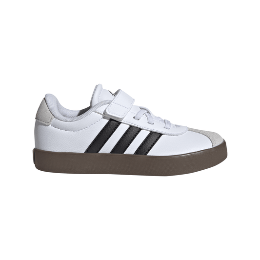 Adidas VL Court 3.0 Skateboarding Shoes Kids - White/Black/Grey