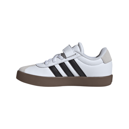 Adidas VL Court 3.0 Skateboarding Shoes Kids - White/Black/Grey
