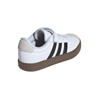 Adidas VL Court 3.0 Skateboarding Shoes Kids - White/Black/Grey