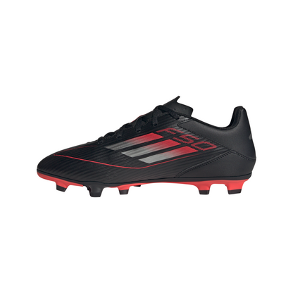 Adidas F50 Club Firm/Multi Ground Boots - Black/Iron Metallic/Lucid Red