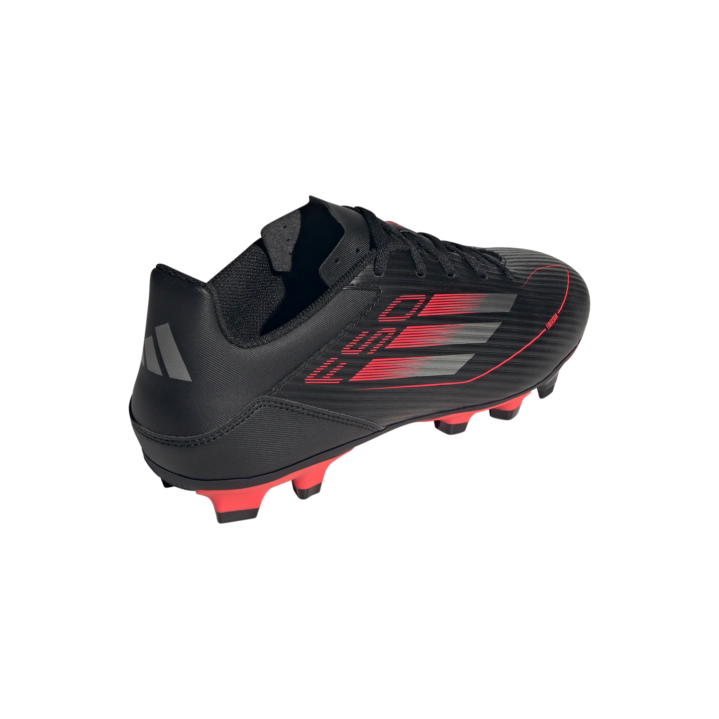 Adidas F50 Club Firm/Multi Ground Boots - Black/Iron Metallic/Lucid Red