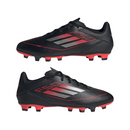 Adidas F50 Club Firm/Multi Ground Boots - Black/Iron Metallic/Lucid Red