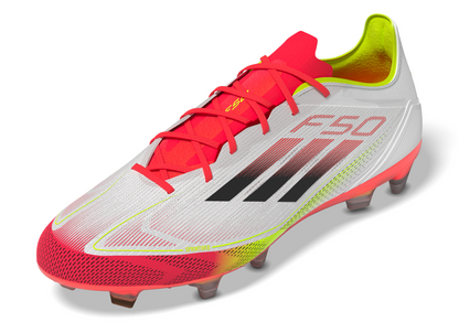 Adidas F50 Pro FG Boots - White/Black/Yellow