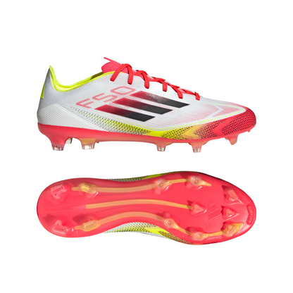 Adidas F50 Pro FG Boots - White/Black/Yellow