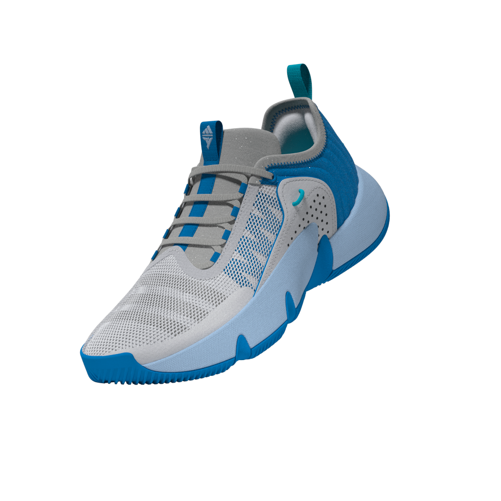 Adidas Trae Unlimited Junior Basketball Shoes - Grey/Grey/Blue