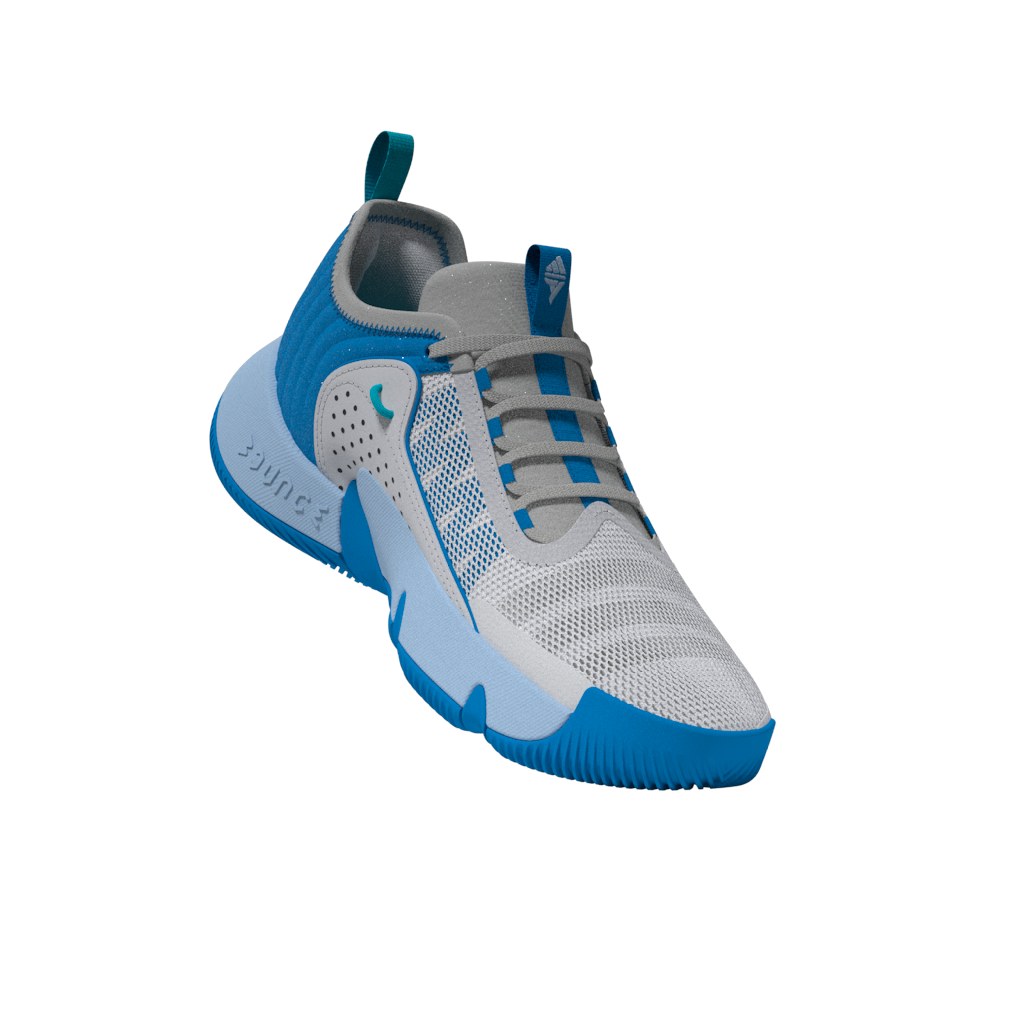 Adidas Trae Unlimited Junior Basketball Shoes - Grey/Grey/Blue