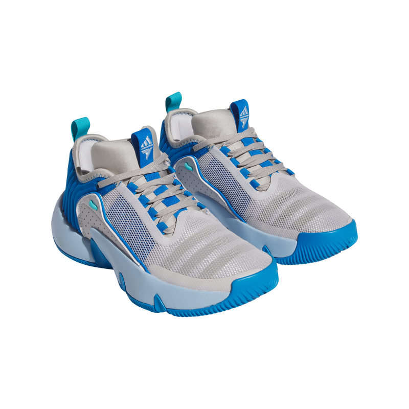 Adidas Trae Unlimited Junior Basketball Shoes - Grey/Grey/Blue
