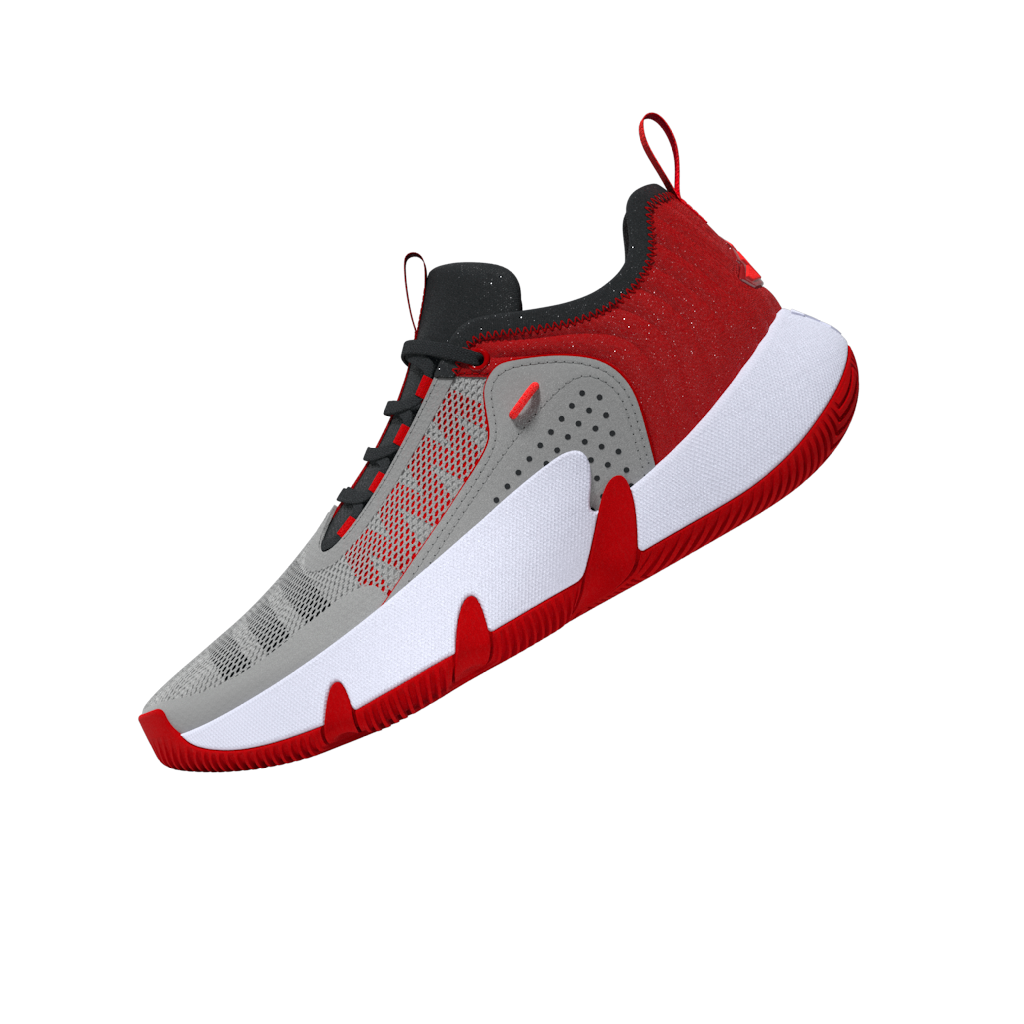 Adidas Trae Unlimited Junior Basketball Shoes - Grey/Carbon/Scarlet