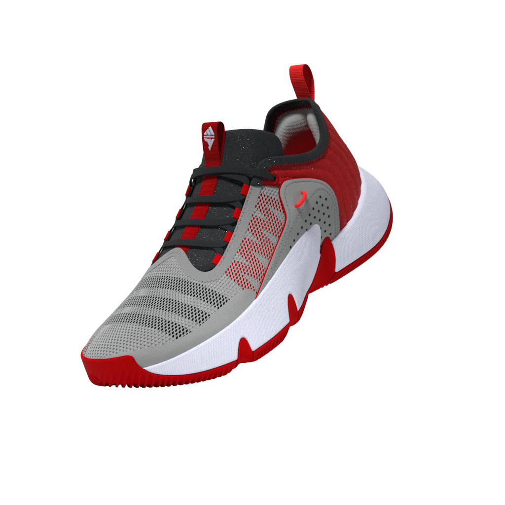Adidas Trae Unlimited Junior Basketball Shoes - Grey/Carbon/Scarlet