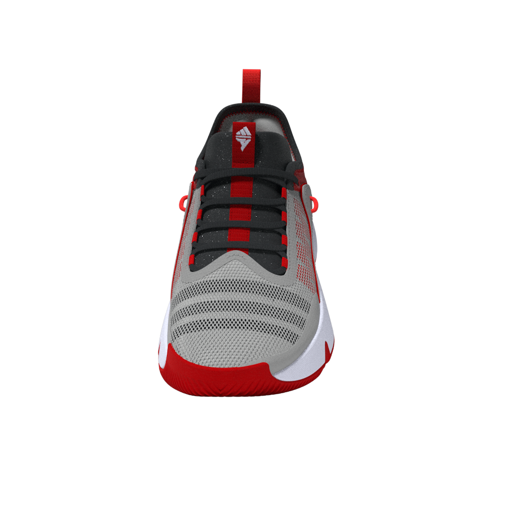 Adidas Trae Unlimited Junior Basketball Shoes - Grey/Carbon/Scarlet