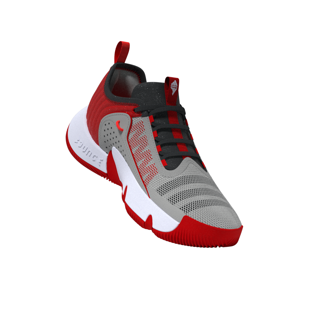 Adidas Trae Unlimited Junior Basketball Shoes - Grey/Carbon/Scarlet