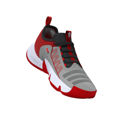 Adidas Trae Unlimited Junior Basketball Shoes - Grey/Carbon/Scarlet