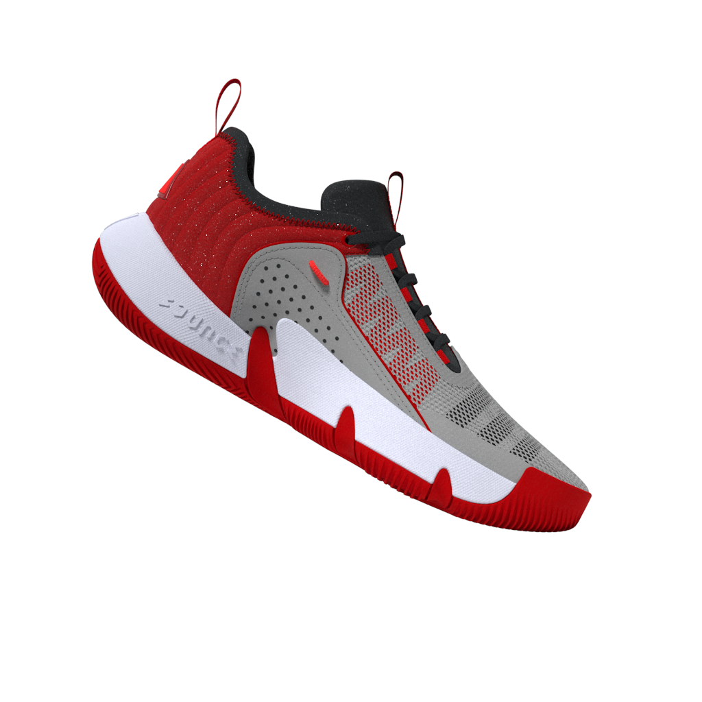 Adidas Trae Unlimited Junior Basketball Shoes - Grey/Carbon/Scarlet