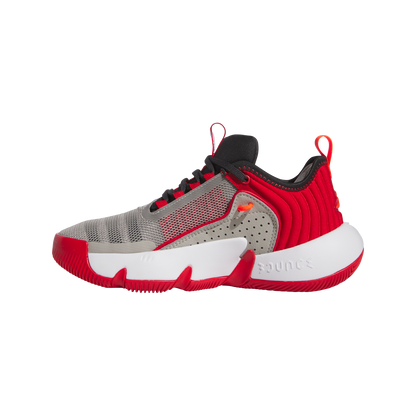 Adidas Trae Unlimited Junior Basketball Shoes - Grey/Carbon/Scarlet
