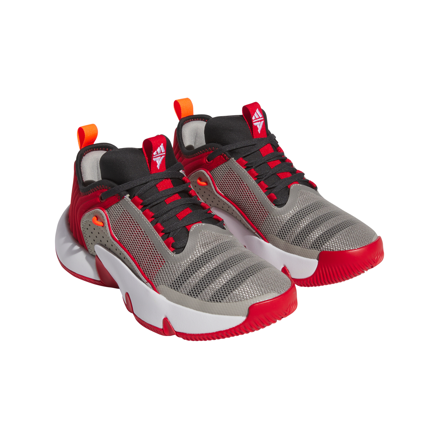 Adidas Trae Unlimited Junior Basketball Shoes - Grey/Carbon/Scarlet