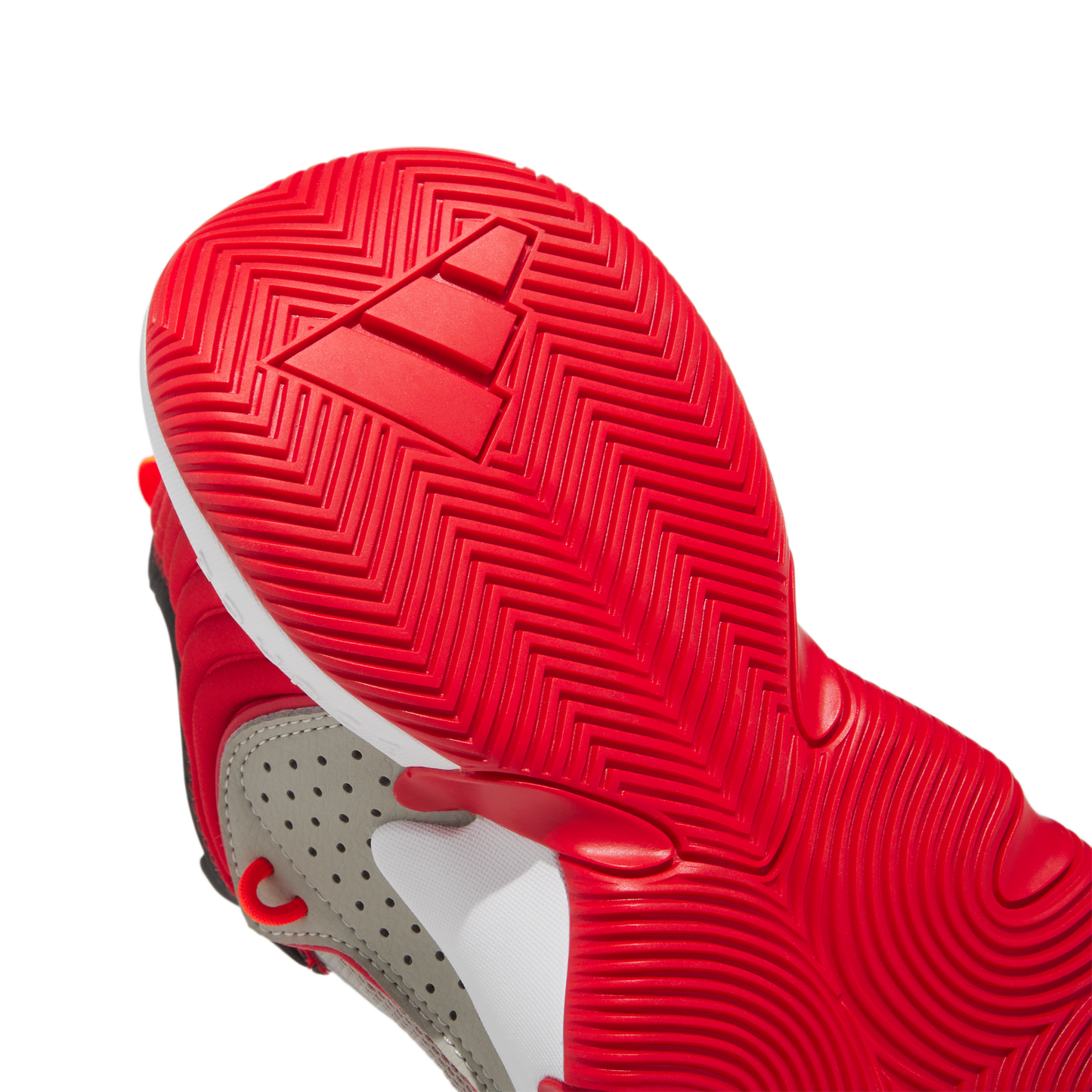 Adidas Trae Unlimited Junior Basketball Shoes - Grey/Carbon/Scarlet