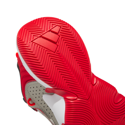 Adidas Trae Unlimited Junior Basketball Shoes - Grey/Carbon/Scarlet