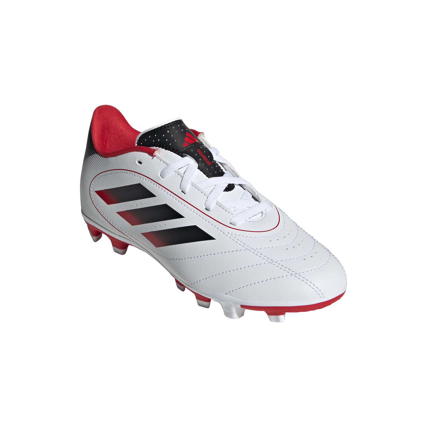 Adidas Goletto IX Firm/Multi-Ground Boots Kids - White/Black/Scarlett